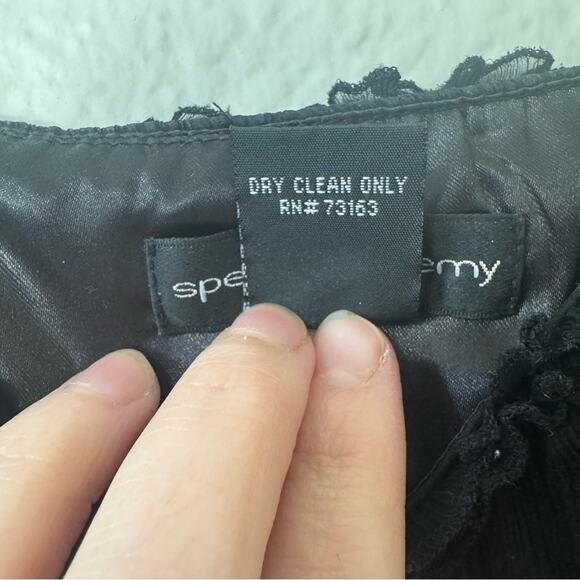 Vintage Y2K Spenser Jeremy Black Silk Beaded Midi Dress Size 4 Small - Picture 5 of 8